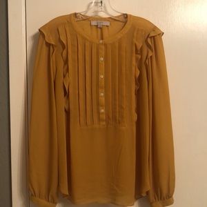 LOFT Ruffle Front Blouse